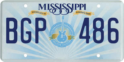 MS license plate BGP486