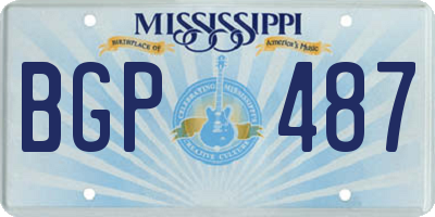 MS license plate BGP487