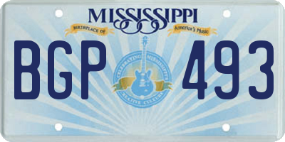 MS license plate BGP493