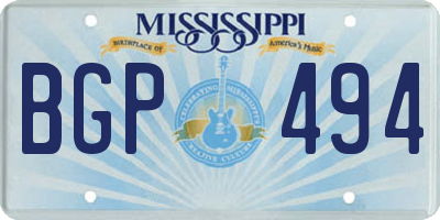 MS license plate BGP494