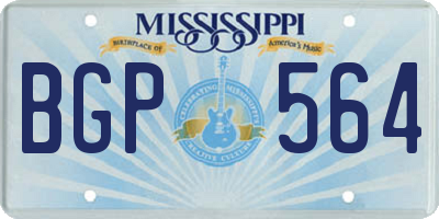 MS license plate BGP564