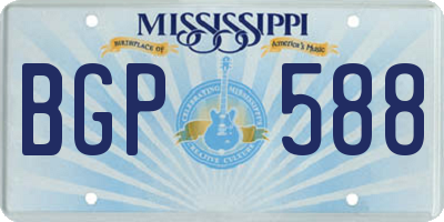 MS license plate BGP588