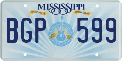 MS license plate BGP599
