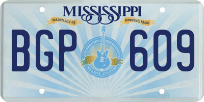 MS license plate BGP609
