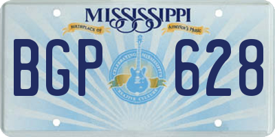 MS license plate BGP628