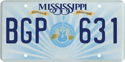 MS license plate BGP631
