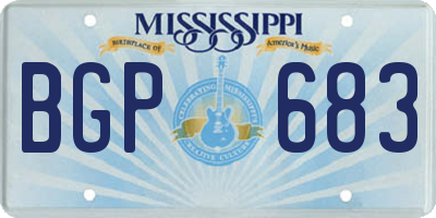 MS license plate BGP683