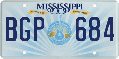 MS license plate BGP684
