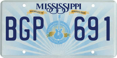MS license plate BGP691