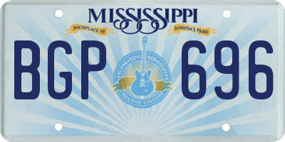 MS license plate BGP696