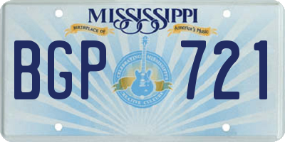 MS license plate BGP721