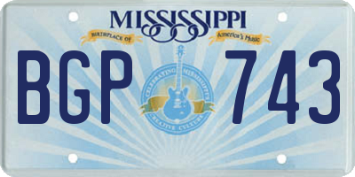 MS license plate BGP743