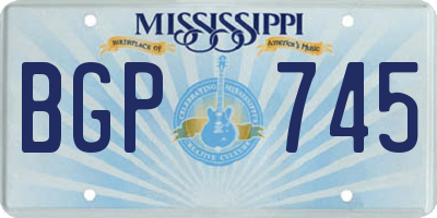 MS license plate BGP745