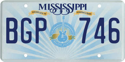 MS license plate BGP746