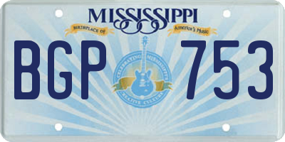 MS license plate BGP753