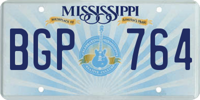 MS license plate BGP764
