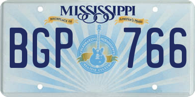 MS license plate BGP766