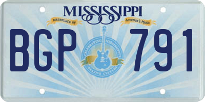 MS license plate BGP791