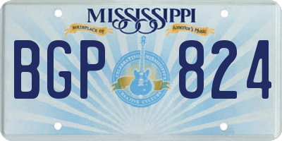 MS license plate BGP824