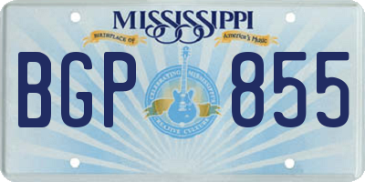 MS license plate BGP855