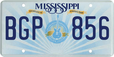 MS license plate BGP856