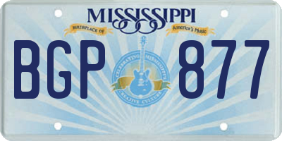 MS license plate BGP877