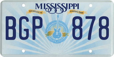 MS license plate BGP878