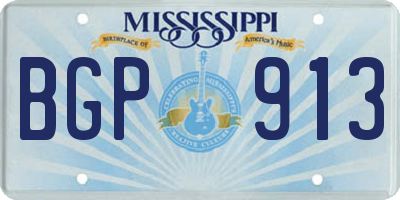 MS license plate BGP913