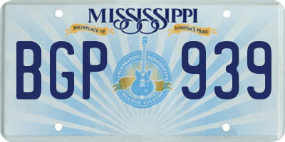 MS license plate BGP939