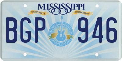 MS license plate BGP946
