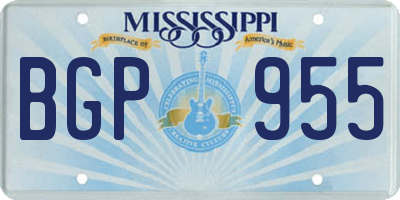 MS license plate BGP955