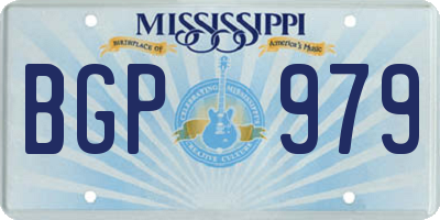 MS license plate BGP979