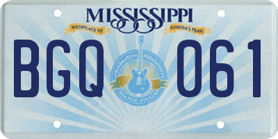 MS license plate BGQ061