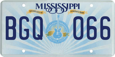 MS license plate BGQ066