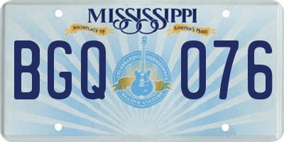 MS license plate BGQ076