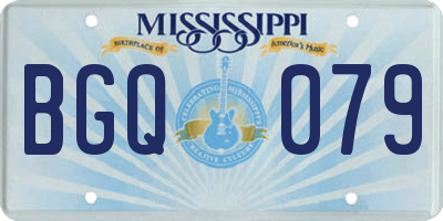 MS license plate BGQ079