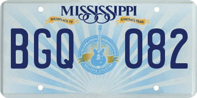 MS license plate BGQ082