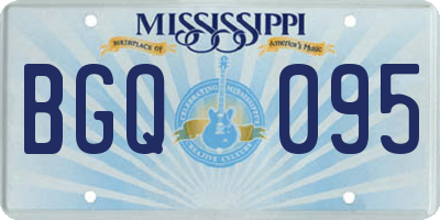 MS license plate BGQ095