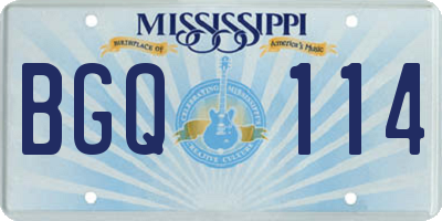 MS license plate BGQ114