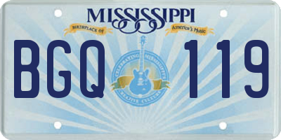 MS license plate BGQ119