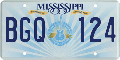 MS license plate BGQ124