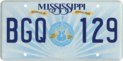 MS license plate BGQ129