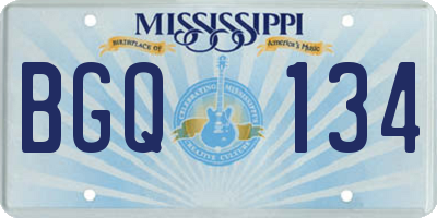 MS license plate BGQ134