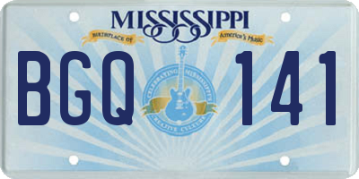 MS license plate BGQ141