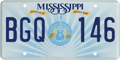 MS license plate BGQ146