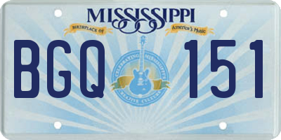 MS license plate BGQ151