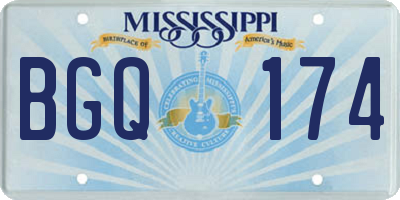 MS license plate BGQ174