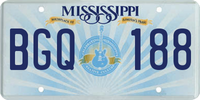 MS license plate BGQ188