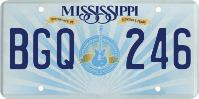MS license plate BGQ246
