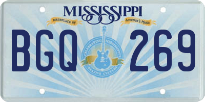 MS license plate BGQ269